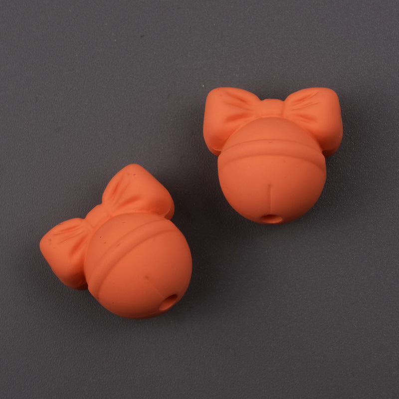 Wholesale 100PCS/PACK Colorful Rubber Bells Straight Hole Acrylic Beads