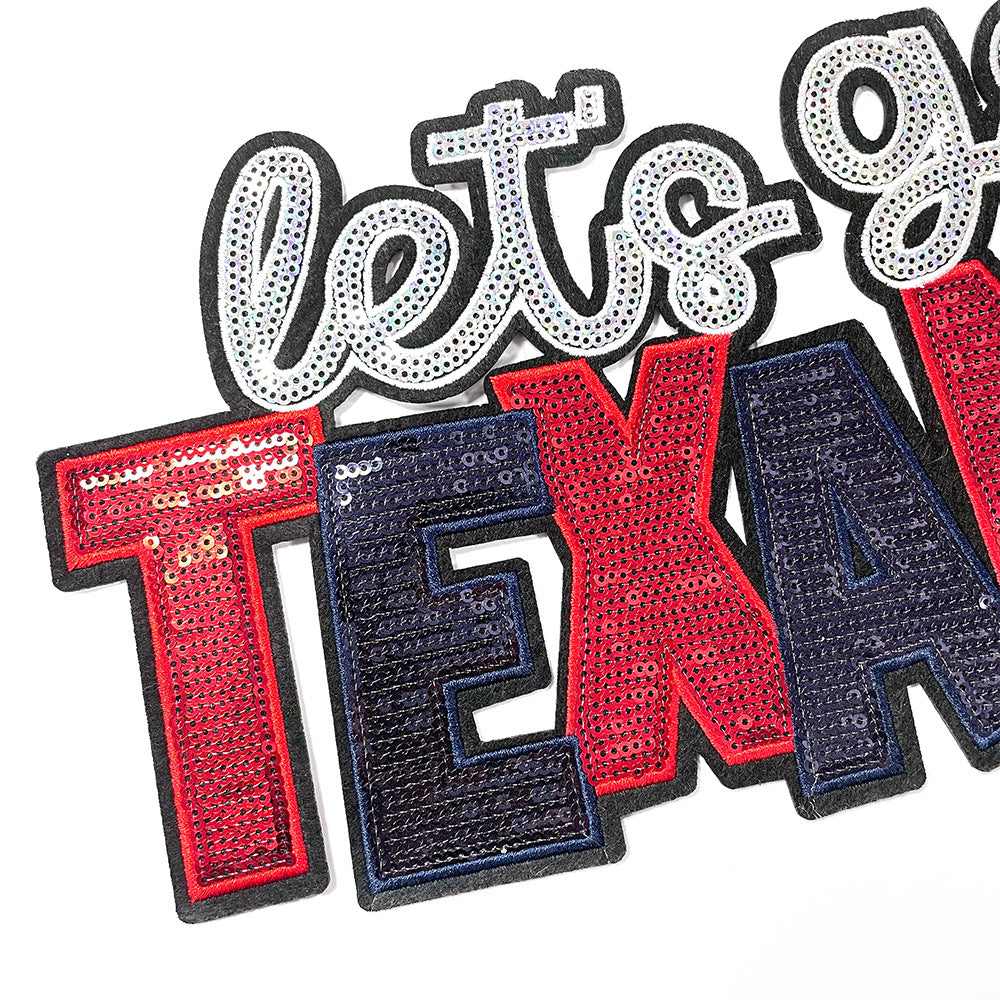 Wholesale Let S Go Series Sports Team Sequin Iron On Patch Chic Embroidered Decorative Accessory Great For Gift And Boutique Resale OLY Exclusive
