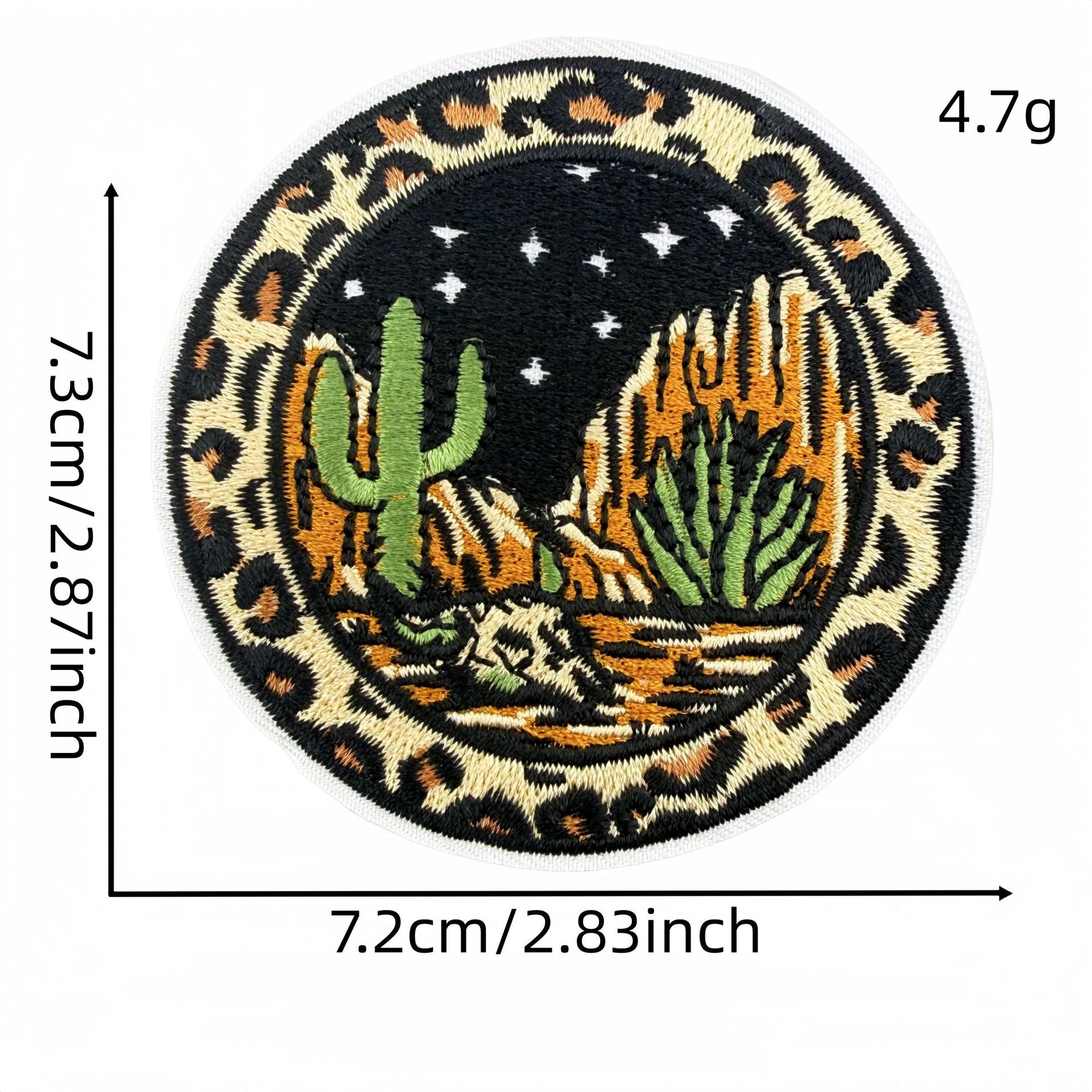 Wholesale Chic Cowgirl Western Embroidered Patch Set 18Pc Leopard Cactus Design Sew On Badge Craft Supply