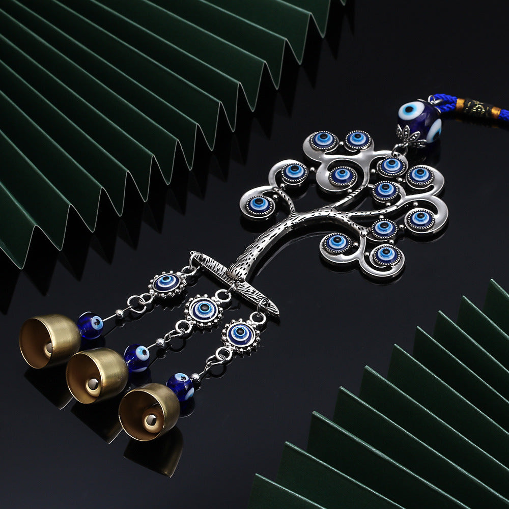 Colgantes de ojo azul de elefante de metal al por mayor