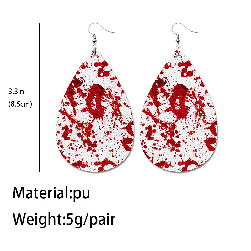 Wholesale  funny PU leather earrings