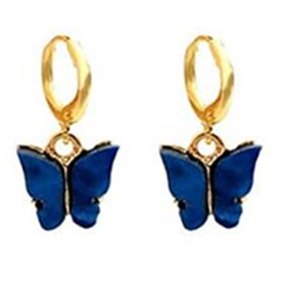 Wholesale Colorful Acrylic Butterfly Earrings