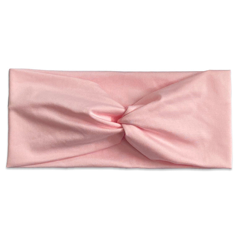 Wholesale Women's Solid Color Cross Hair Band Elastic Wide-brimmed Hair Band Exercise Running Sweat-absorbent Headband