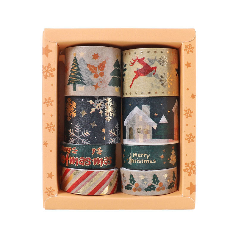 Wholesale Christmas Collection Hot Stamping and Paper Tape DIY Bookkeeping Tape
