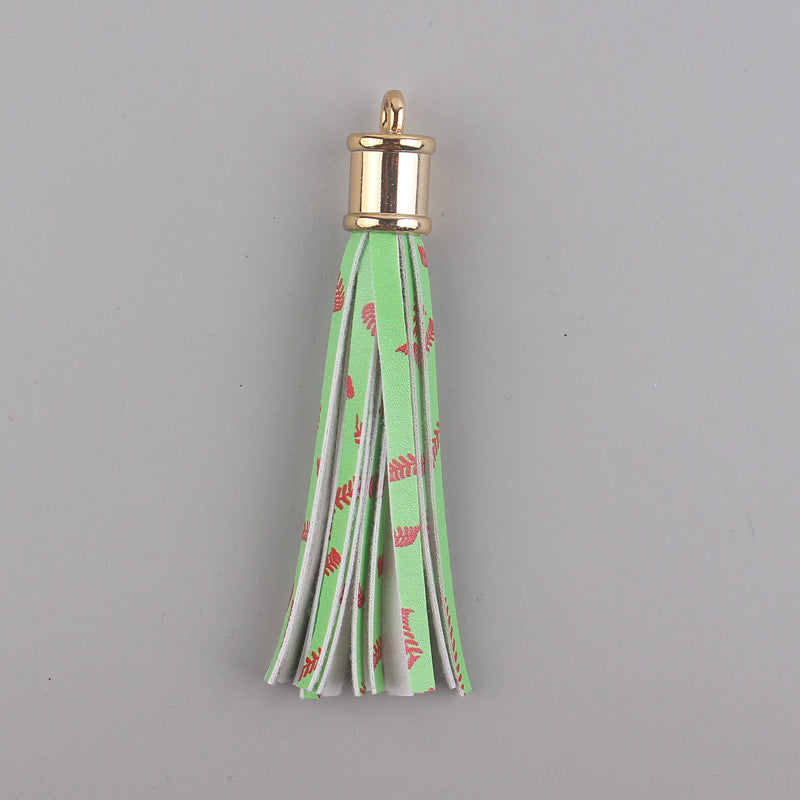 Wholesale 8cm PU Leather Tassel Keychain Accessories