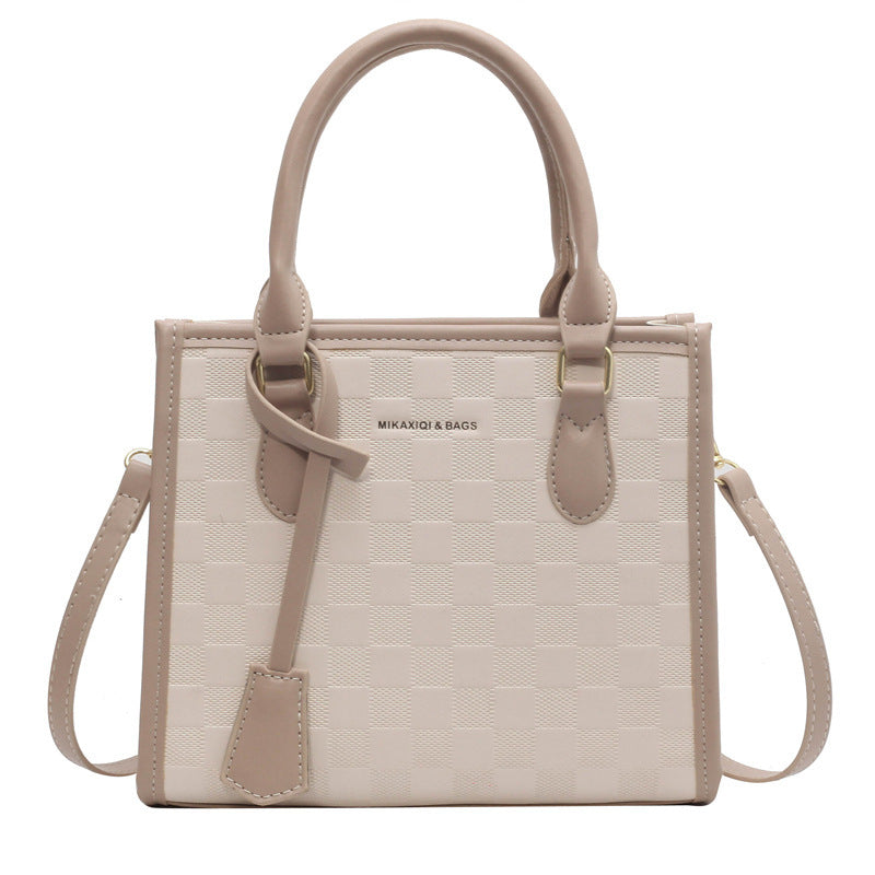 Wholesale Plaid Simple PU Large Capacity Shoulder Tote Bag