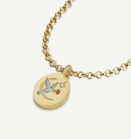 Wholesale Hand Painted Flower Heart Pendant Necklace Opening Butterfly Design Copper Fashion Jewelry Accessory Boutique Resale Gift