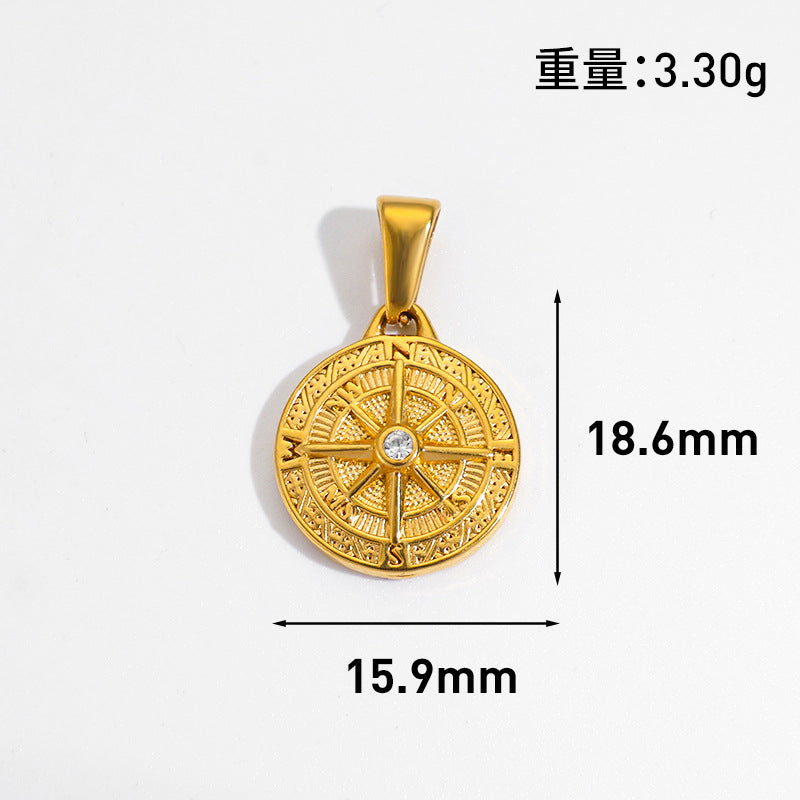Wholesale 10pcs Sun Star Moon Octagonal Star Geometric Stainless Steel Pendant