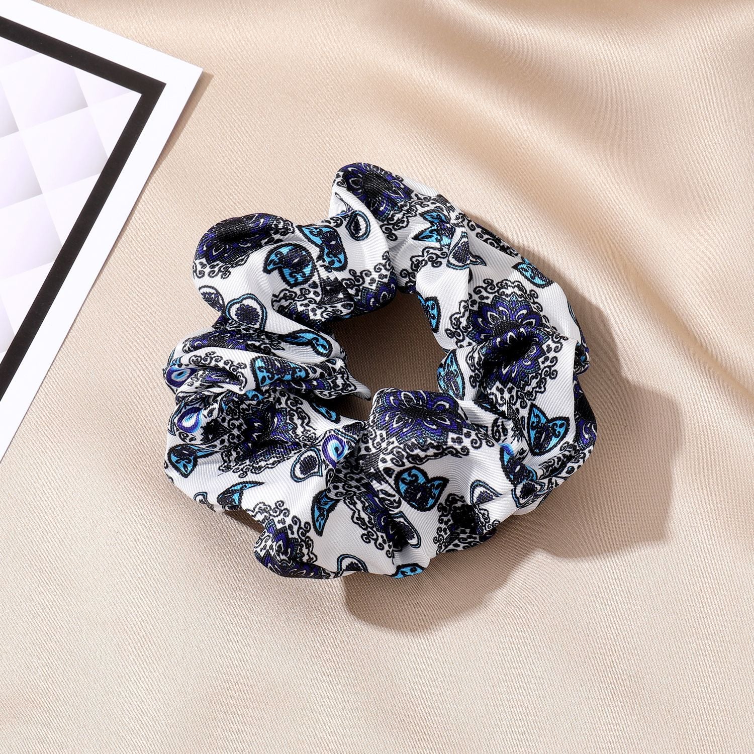 Wholesale Devil's Eye High Elastic Türkiye Blue Eye Fabric Hair Scrunchies