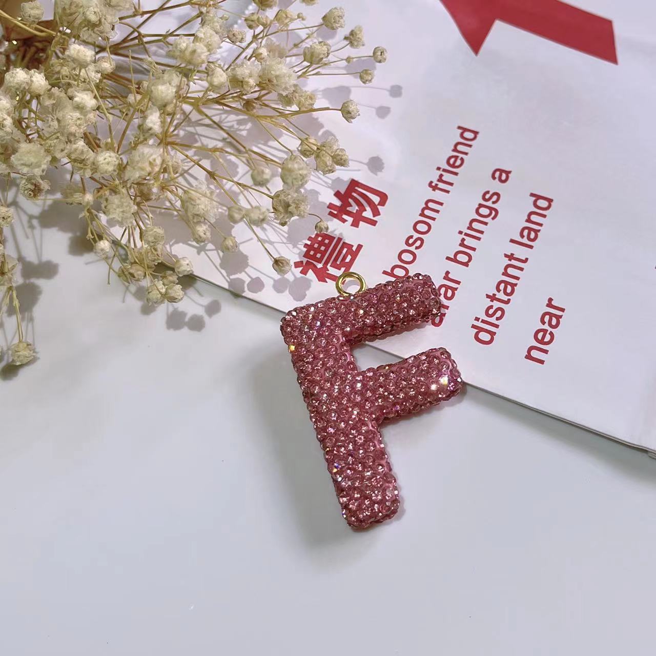 Wholesale Optional Color Letter Car Keychains