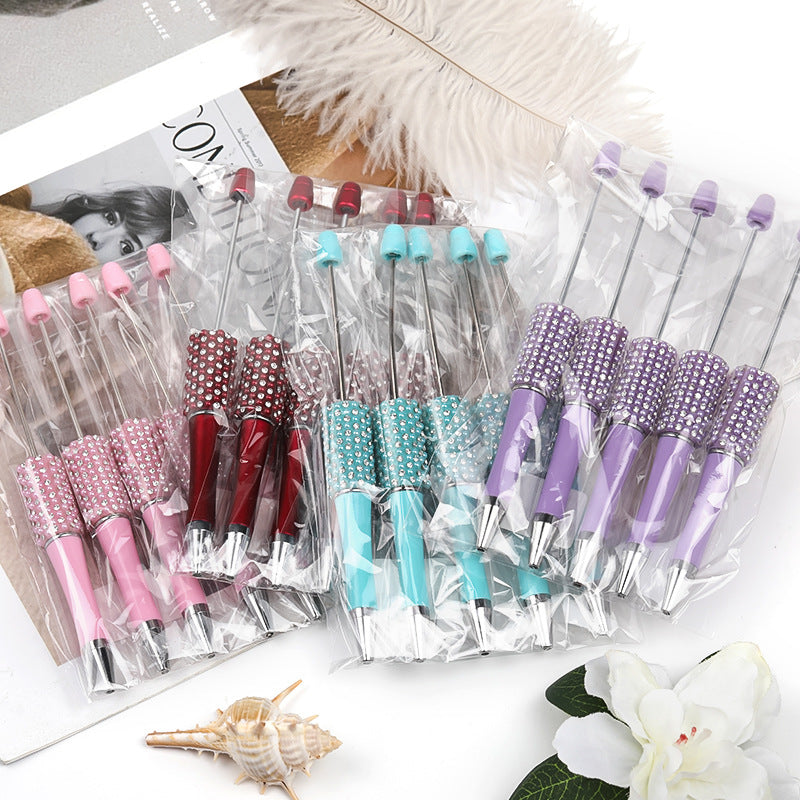 Wholesale 5pcs DIY Rhinestone Pearl Handmade Surface Mount Ballpoint Pen