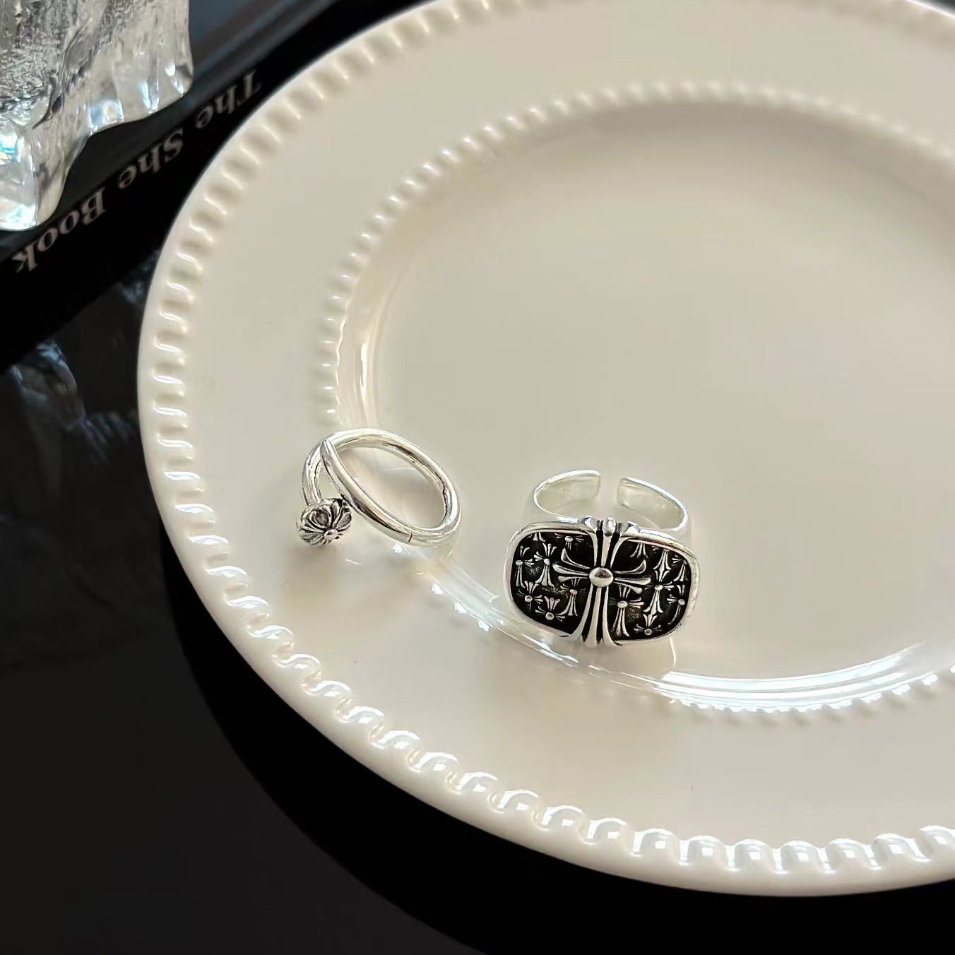 Wholesale Dark Millennium Style Crow Cross Ring