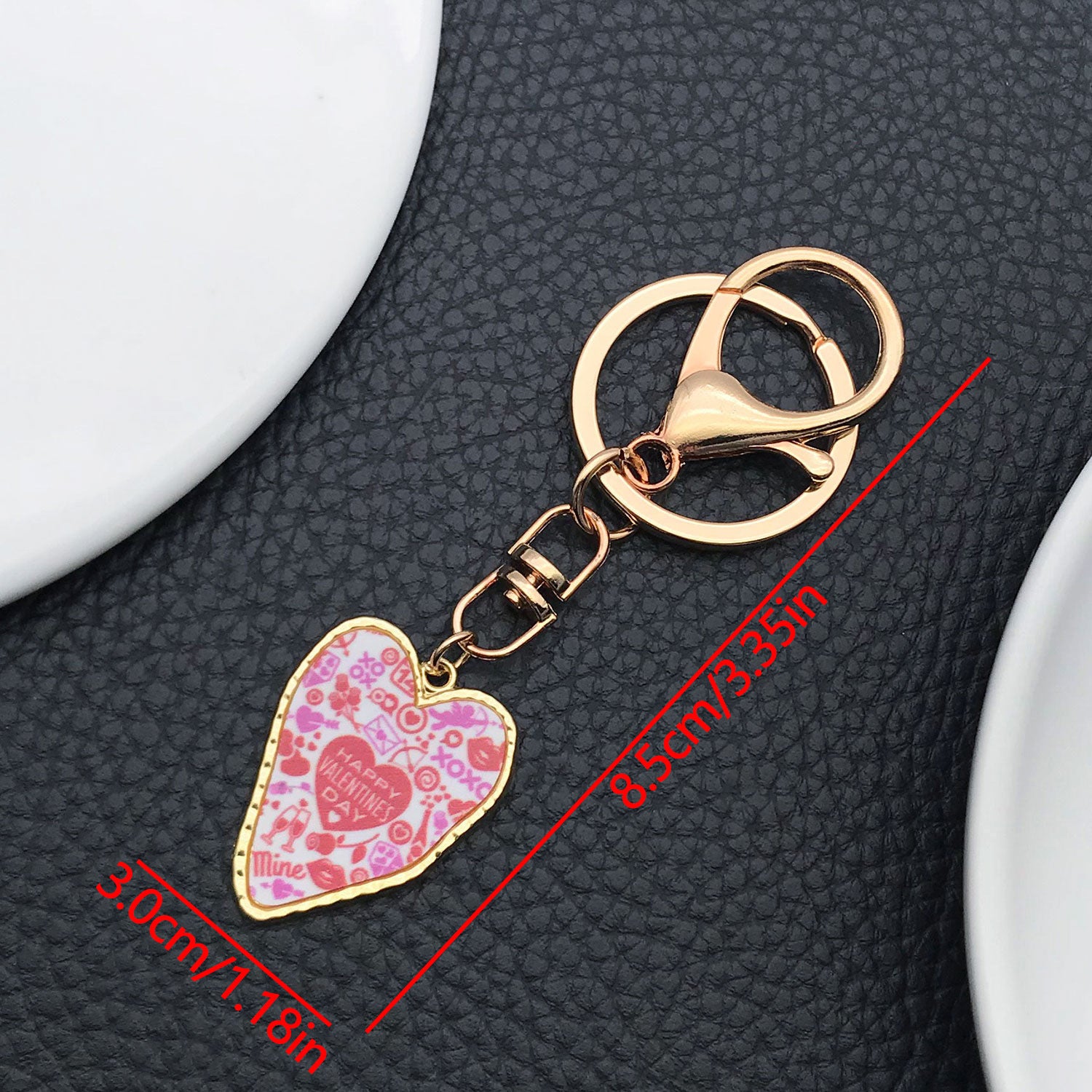 Wholesale Rose red LOVE YOU love Metal Keychain