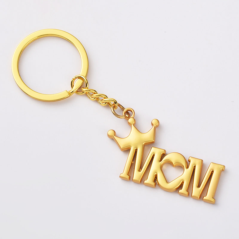 Wholesale Metal Father's Day and Mother's Day MOM English Letter Keychains