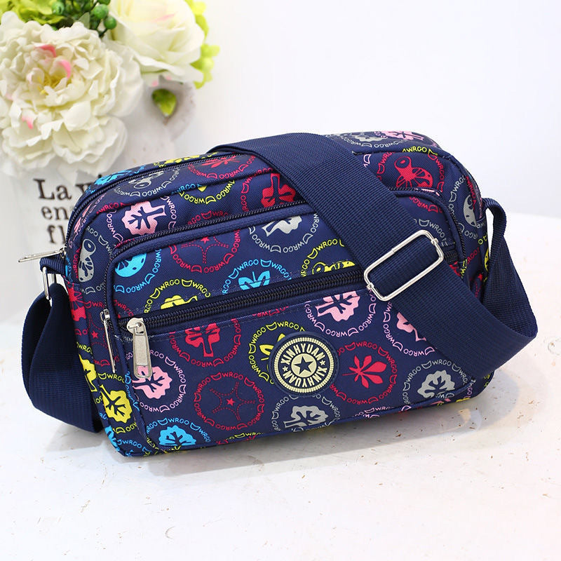 Wholesale Oxford Fabric Diagonal Cross Floral Fabric Casual Canvas Shoulder Bags