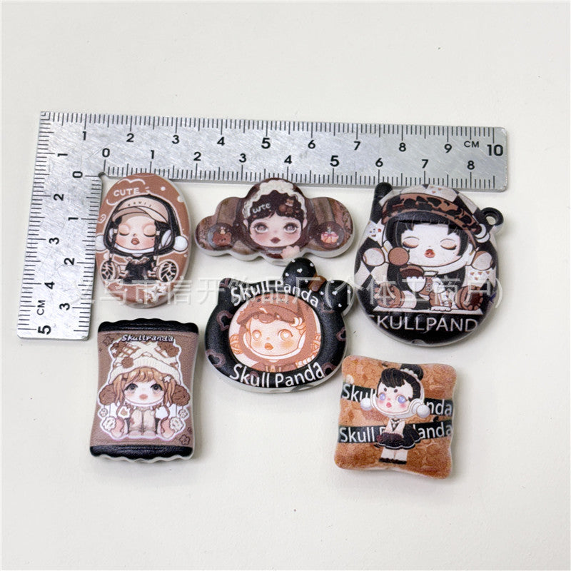 Wholesale 100pcs/pack Perforated Coffee-Colored Printed Irregularly Shaped Beaded Pens OLY Exclusive