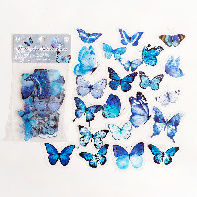 Wholesale Butterfly Nature Series Retro Art Handheld Small Size Collage