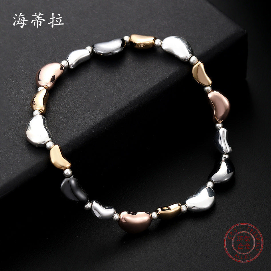 Wholesale Creative heart-shaped electroplated  alloy bracelet