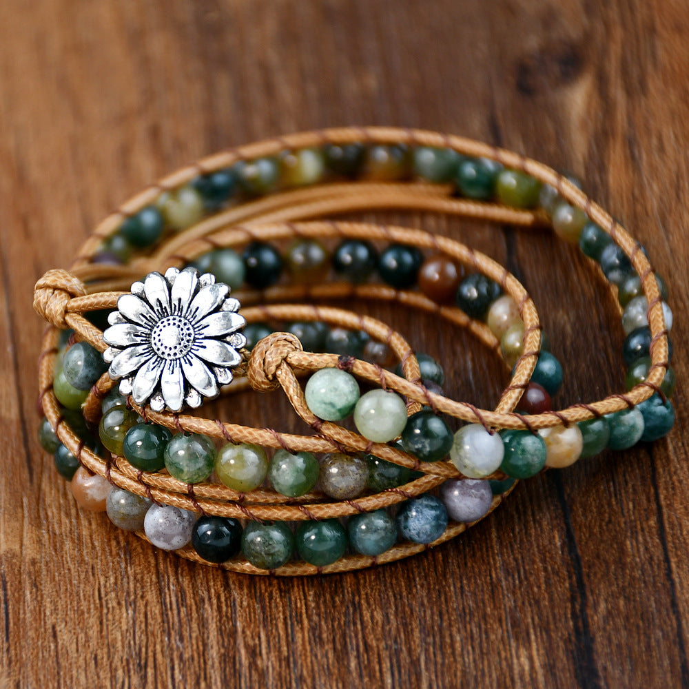 Wholesale small numerous layered agate bracelet