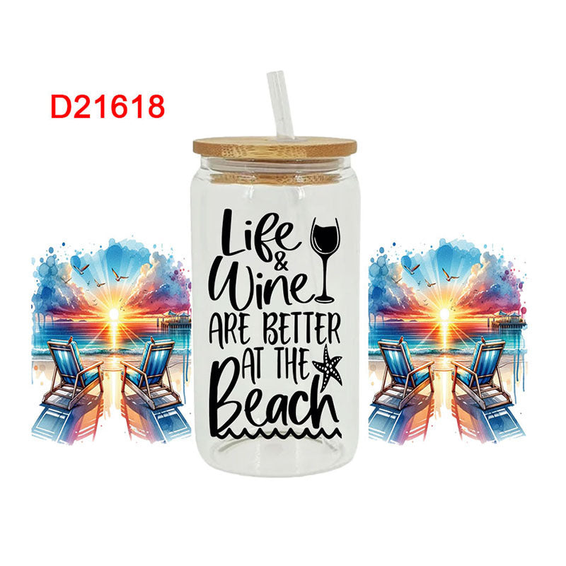Wholesale UV Transfer Paste Glass Crystal Label Crystal Paste 16OZ UV DTF WRAPS