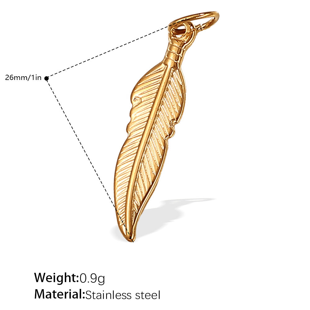 Wholesale Stainless steel 18K gold-plated small DIY key pendant