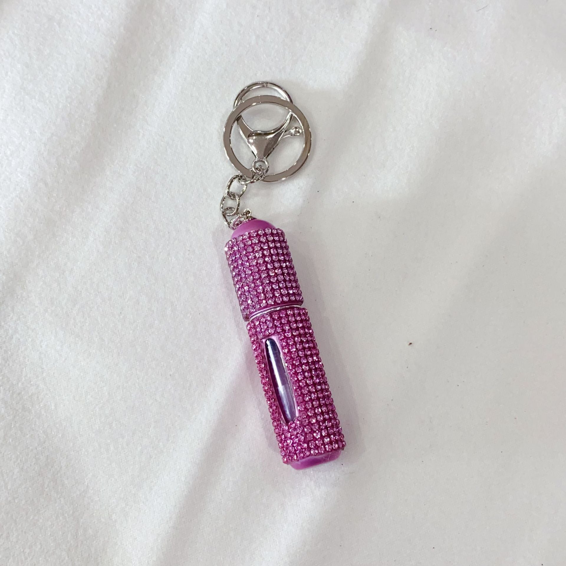 Wholesale Rhinestone Perfume Subpackage Plastic Keychain