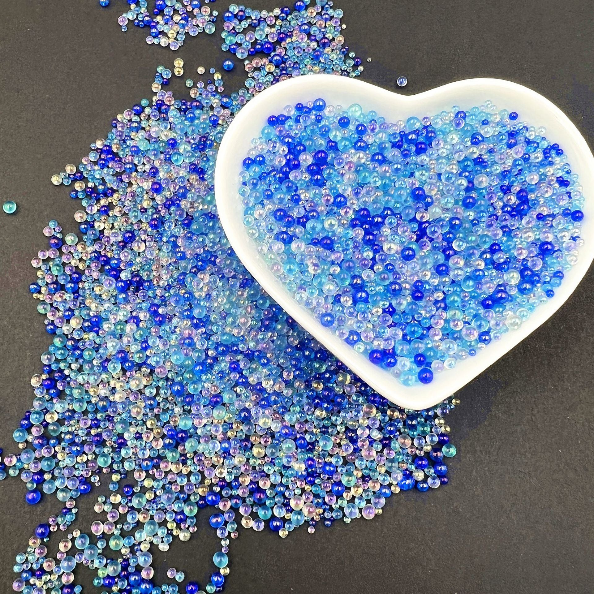 Cuentas de burbujas no poriores al por mayor cuentas redondas de vidrio transparente