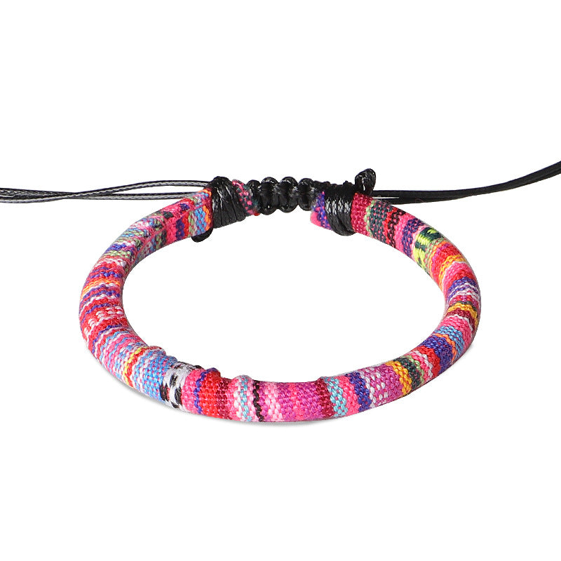Wholesale Nepalese Ethnic Style Pure Hand-woven Bohemian Wax Wire Bracelet