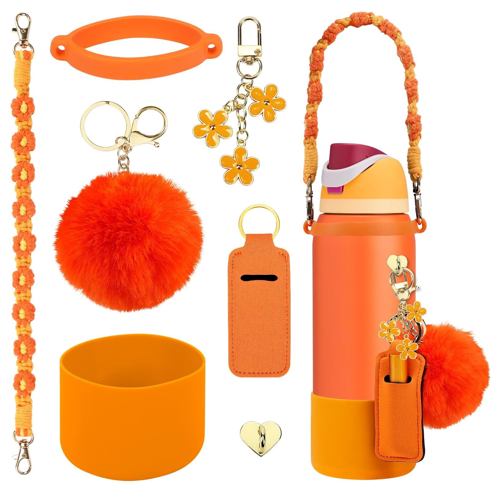 Wholesale Silicone Ring Grid Lipstick Bag Pendant Bow Set Water Cup Accessories