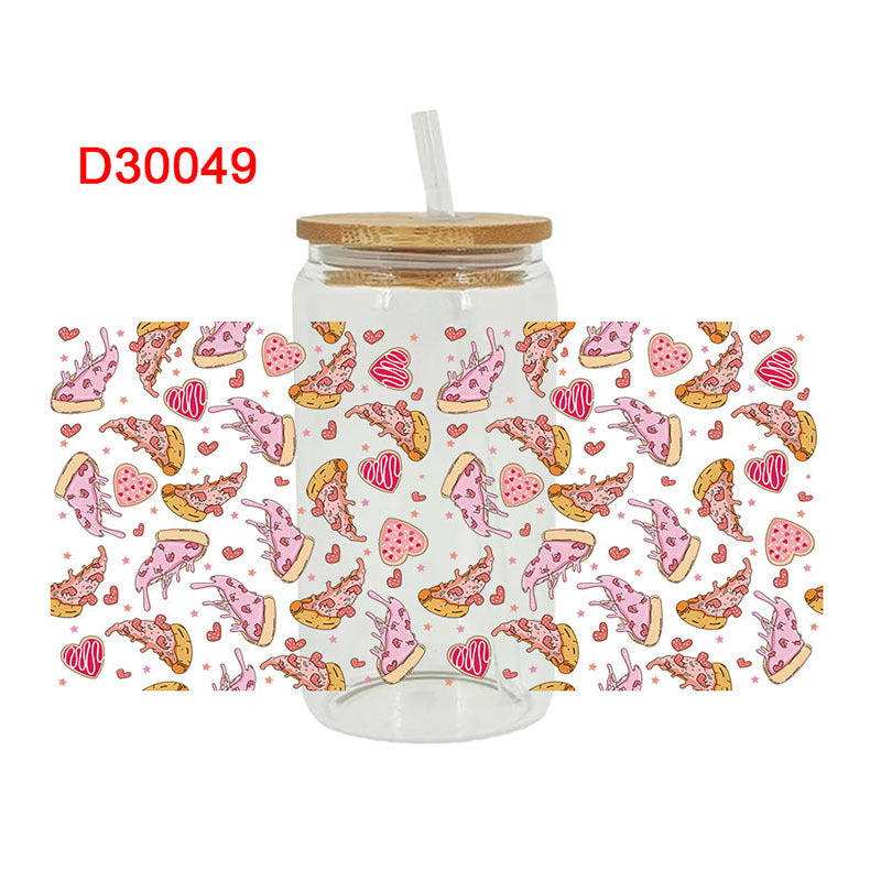 Wholesale Pizza drinks and food series 16oz Cup UV DTF Wraps