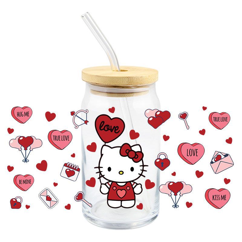 Wholesale 5pcs Cartoon Cute Cat 16oz Cup UV DTF Wraps OLY Exclusive