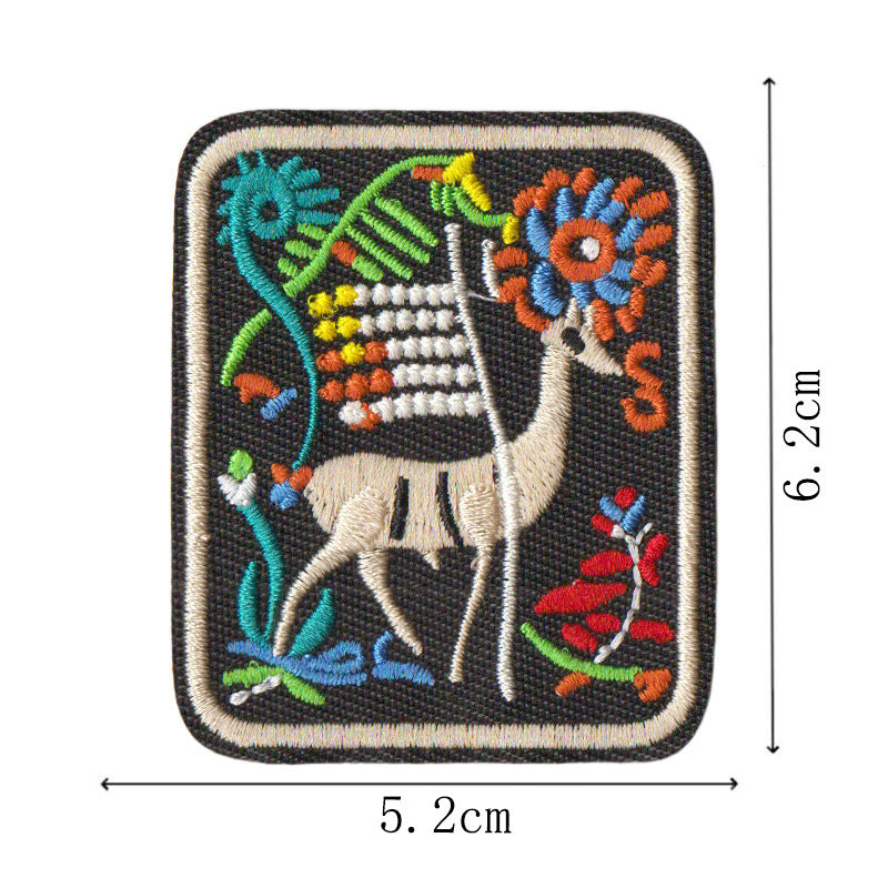 Wholesale Folk Art Totem Sun Contion Embroidered Patches Set Of 12 Iron On Badges For Coats And DIY Accessory
