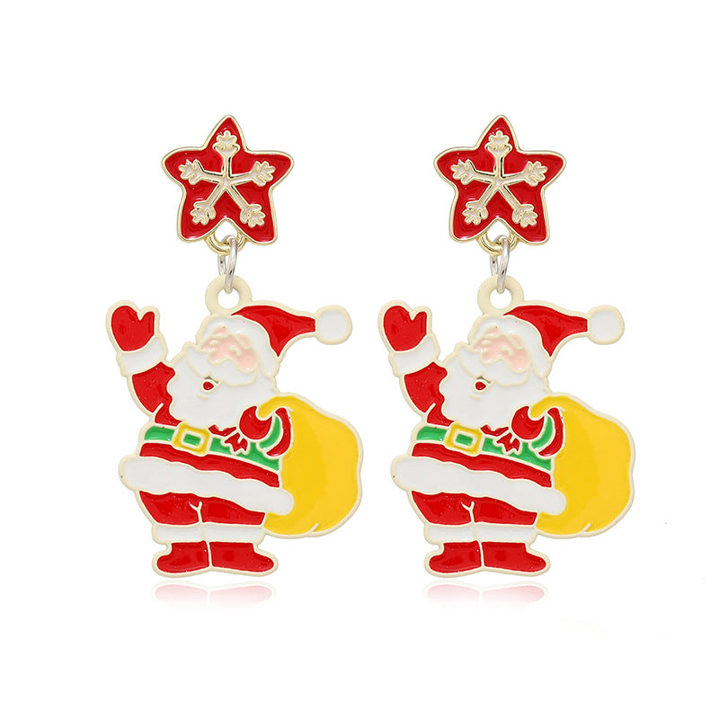 Wholesale Christmas tree bell  alloy earrings