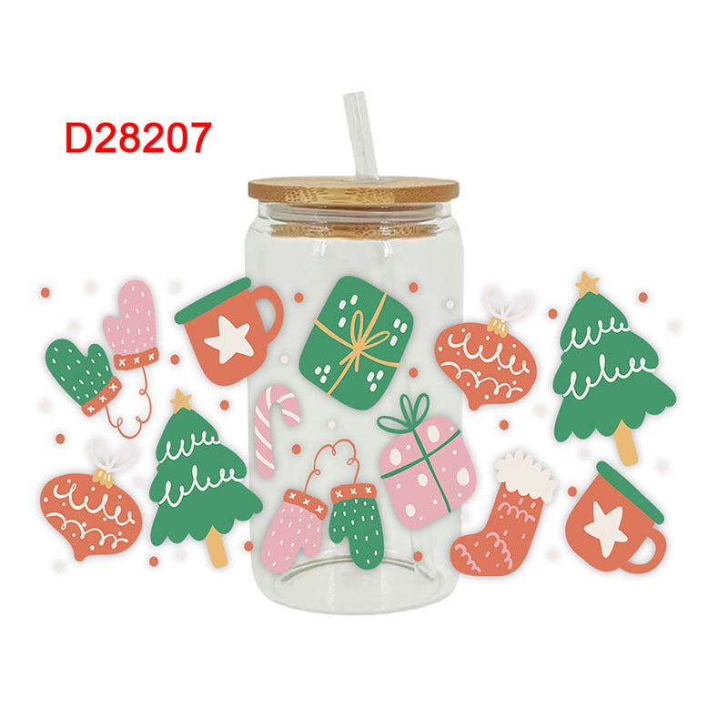 Wholesale Uv Transfer Sticker Glass Cup 16oz Cup UV DTF Wraps UV DTF Wraps