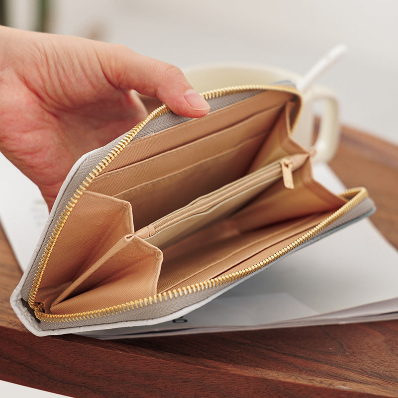 Wholesale gradient color long wallet