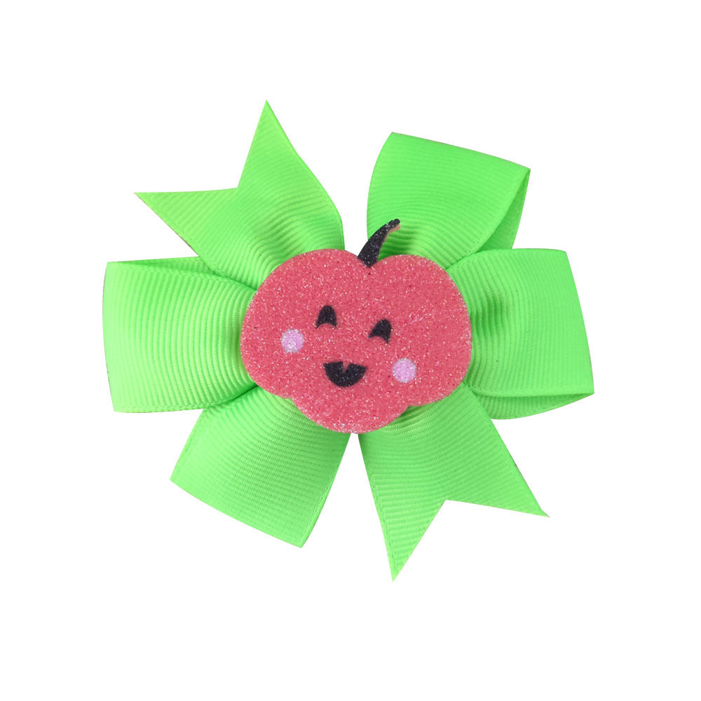 Wholesale Halloween Solid Color Bow Hairpin