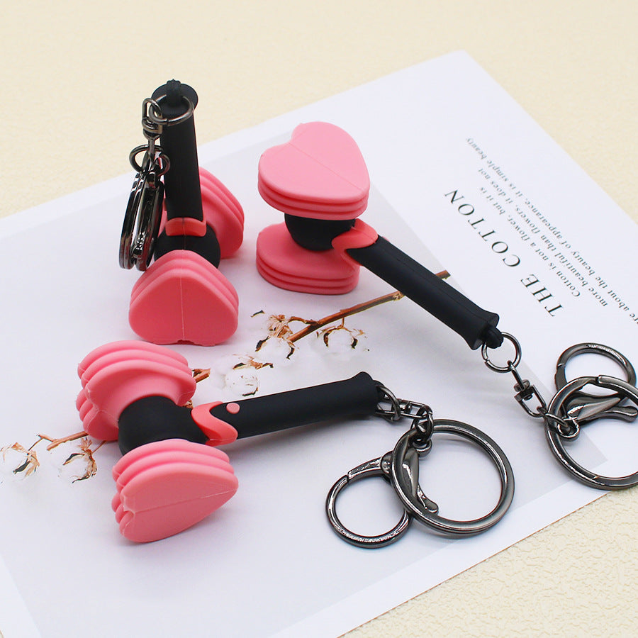 Wholesale PVC Heart Hammer Keychain