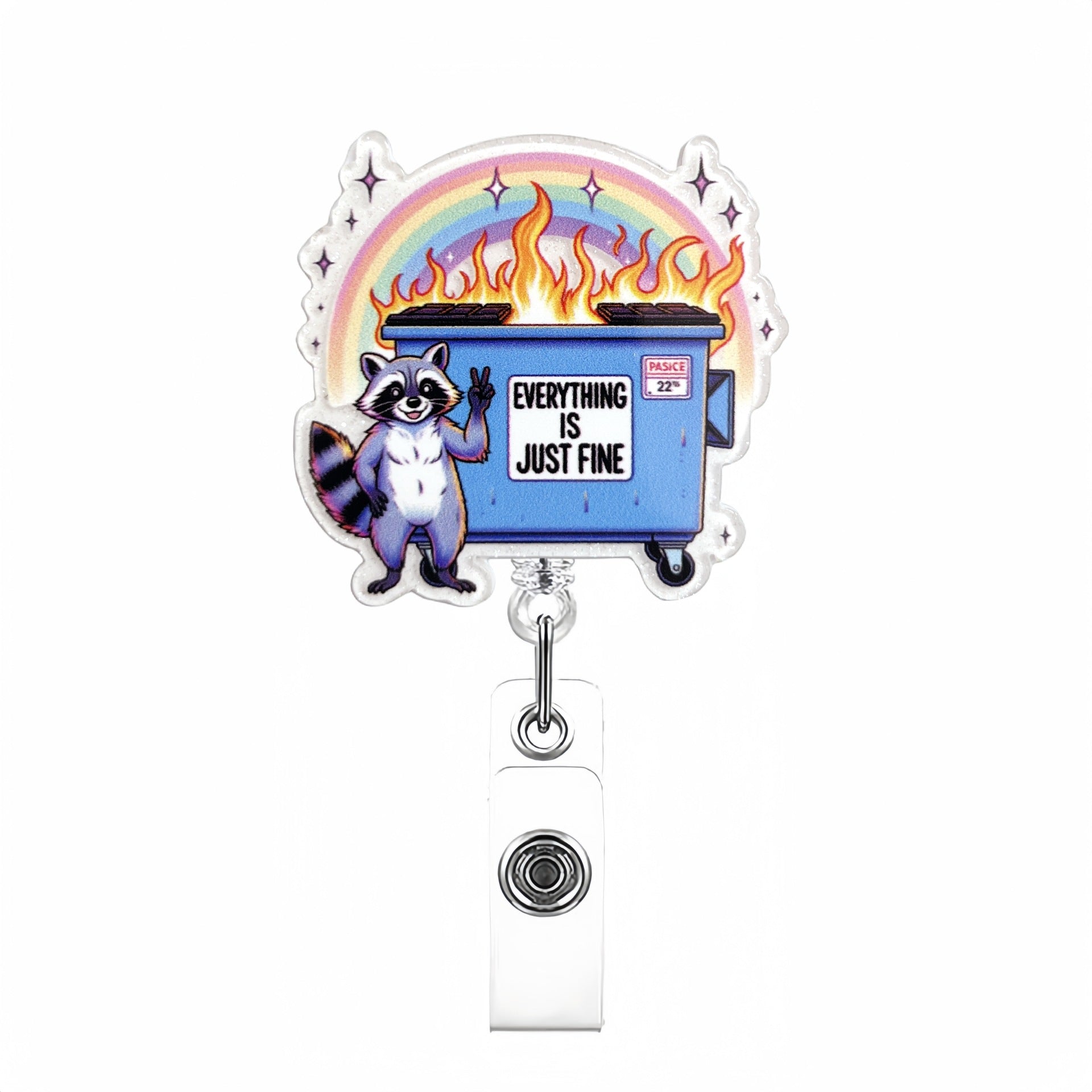 Wholesale cartoon graffiti acrylic retractable rotating badge clip keychain