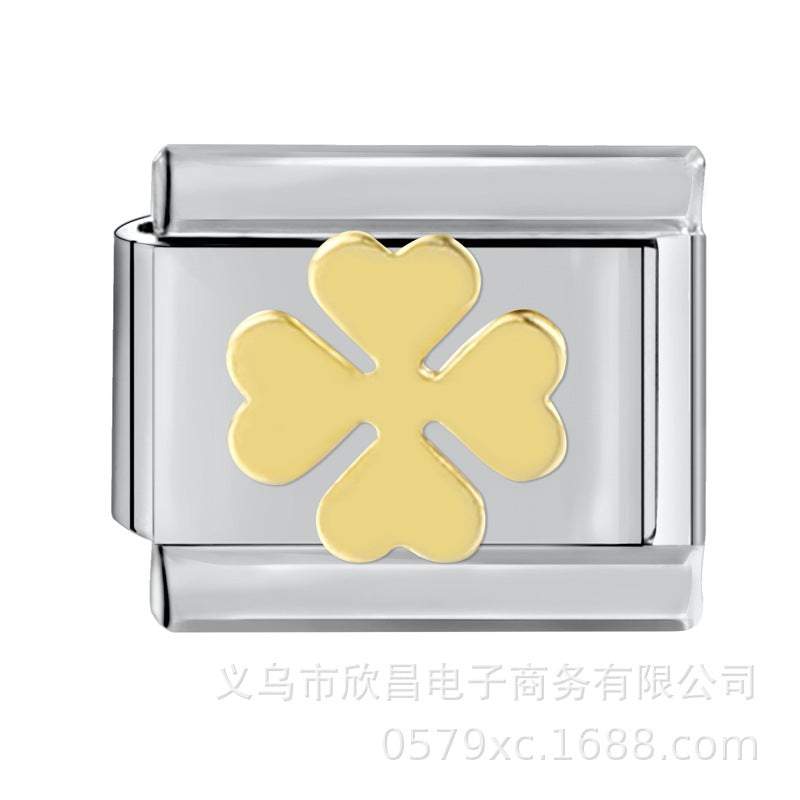 Wholesale Italian Charm Bracelet 9mm DIY Disassembly Stainless Steel Retro Brace Bracelet