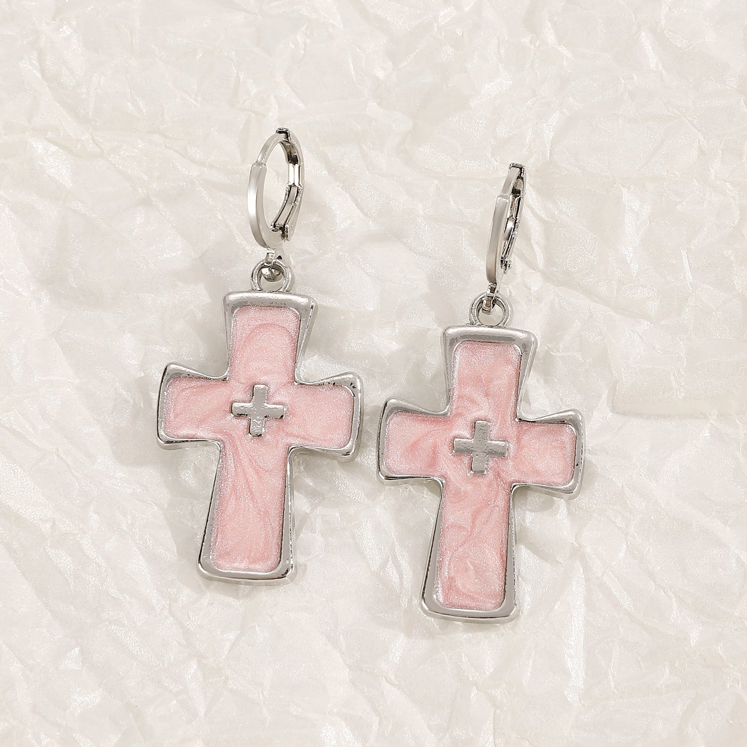 Wholesale Hip Hop Cross Mercury Earrings