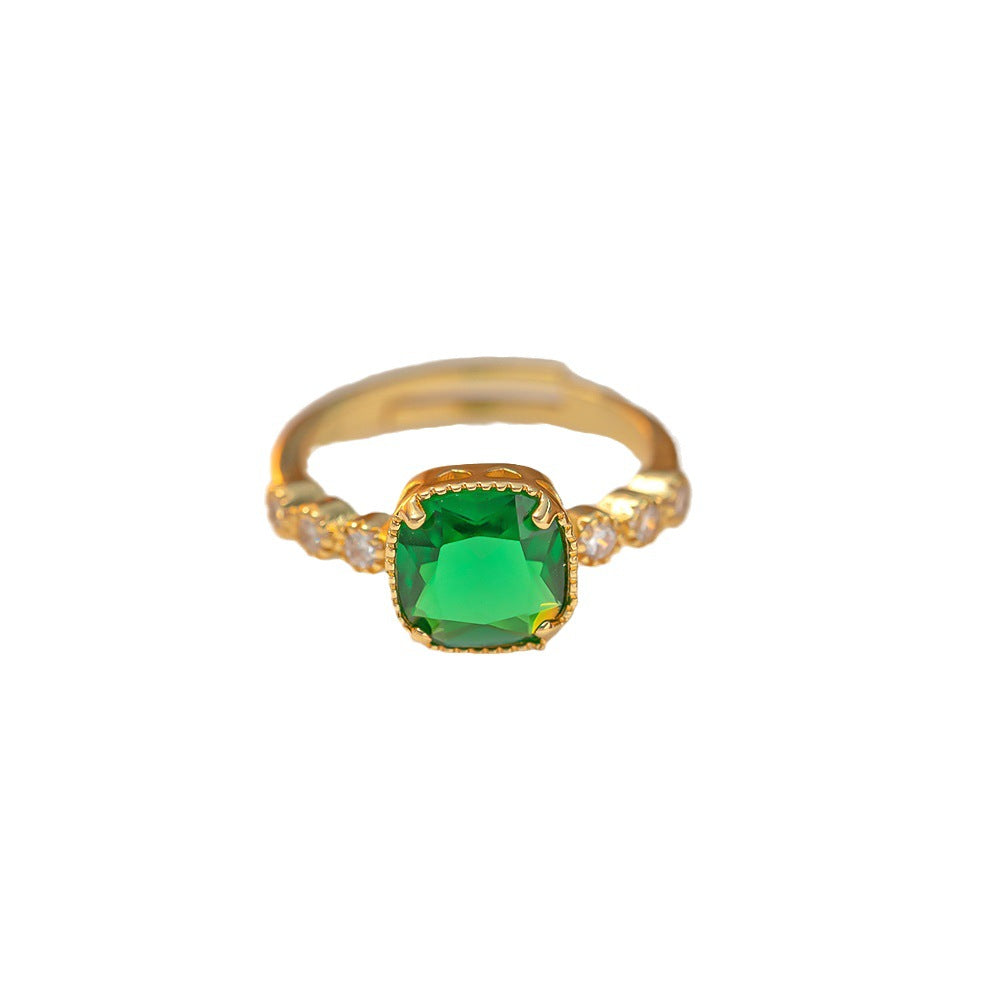 Wholesale Gold Plated Zircon Open Adjustable Ring