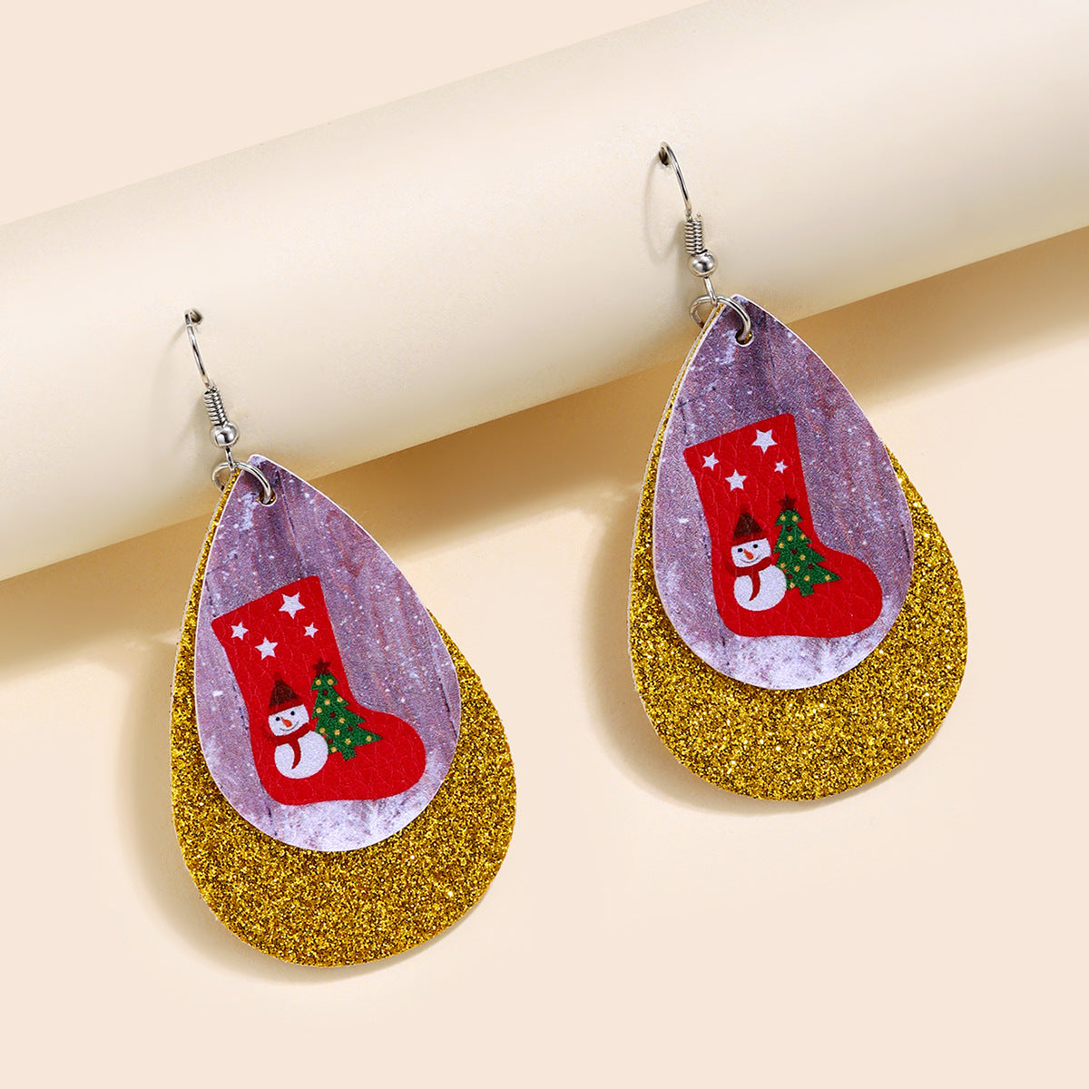 Wholesale Christmas Leather Earrings