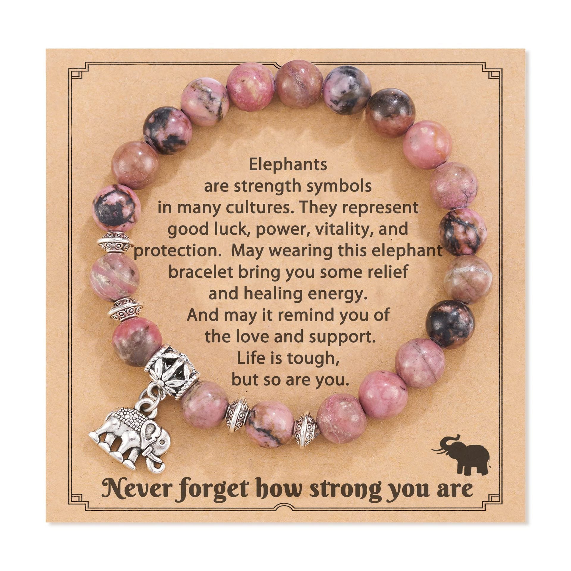 Wholesale 8mm Natural Pink Zebra Stone Beads Bracelet