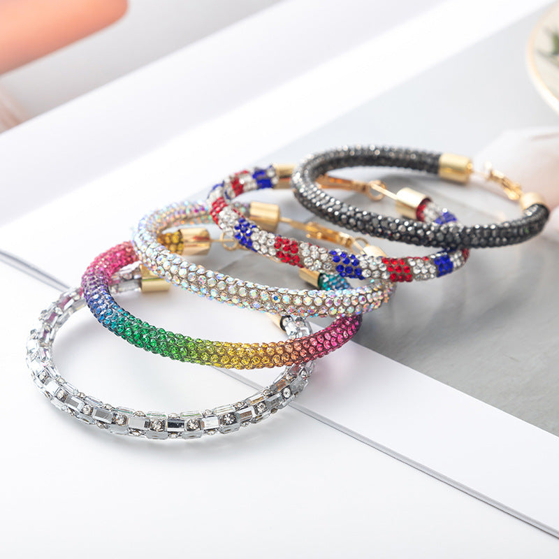 Wholesale Christmas and Independence Day Gradient Color Earrings