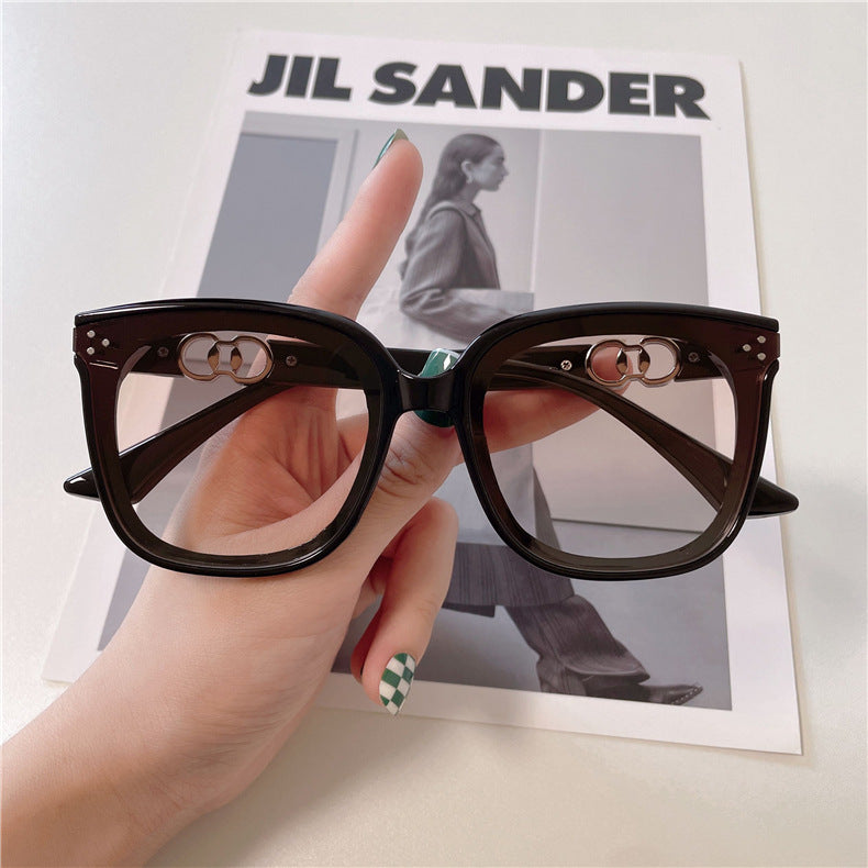 Wholesale 2024 New Large Frame Slim Sunglasses Women's Instagram High-end Sunglasses Men's Fashionable UV-proof Sunglasses