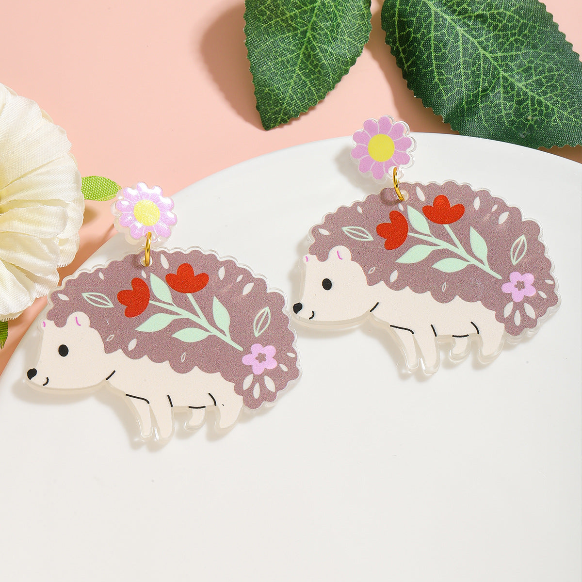 Wholesale Wholesale Cute Cartoon Hedgehog Earrings