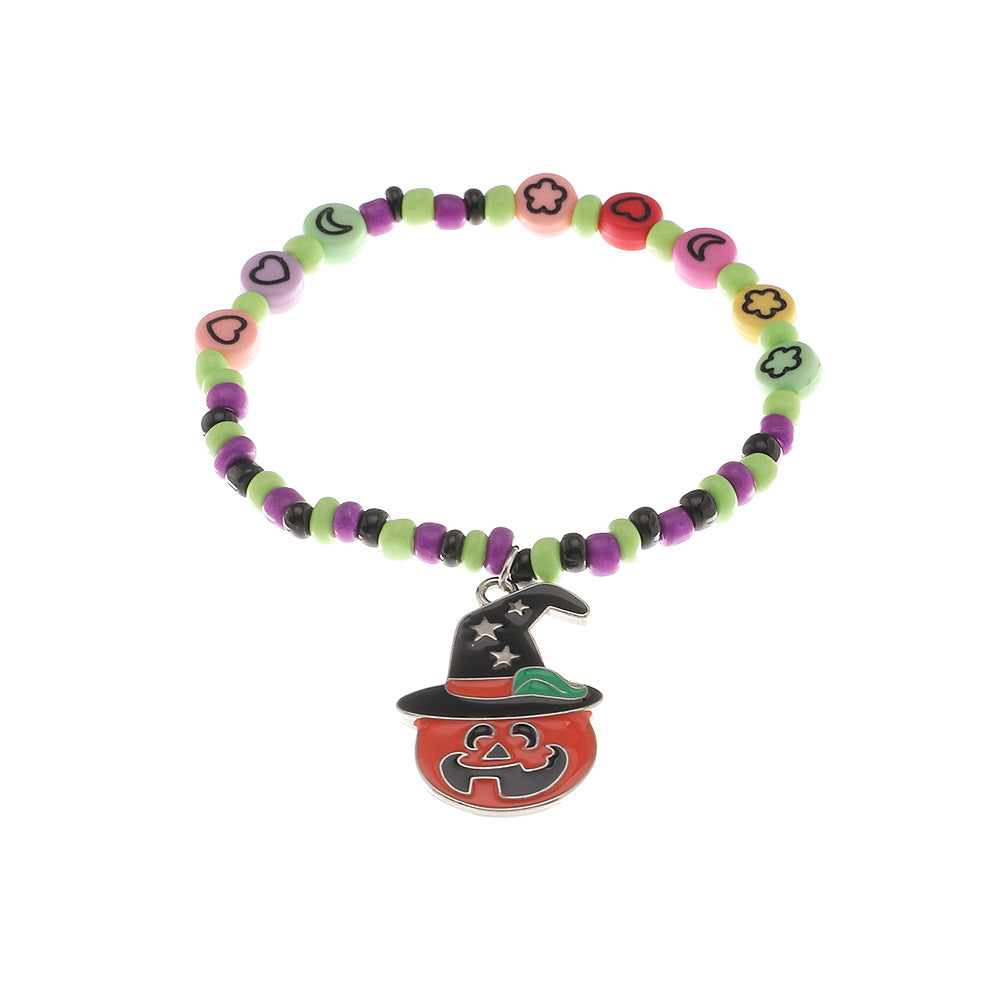 Wholesale Halloween Pumpkin Meter Bead Bracelet