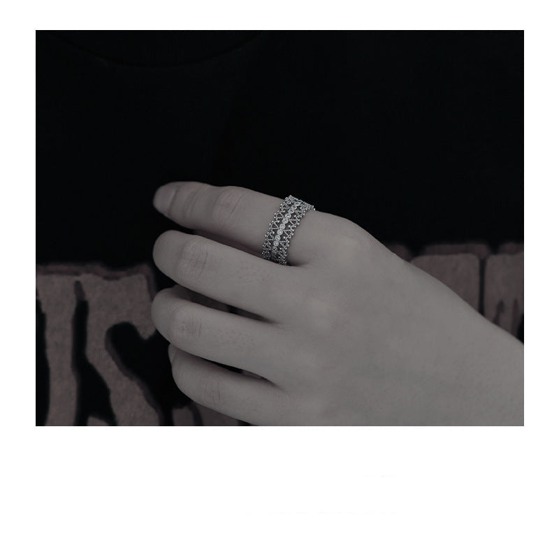 Wholesale Vintage Simple Palace Style Lace Element Zircon Inlay Hollow Ring