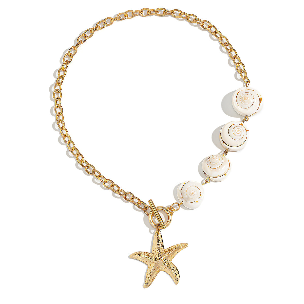 Wholesale Bohemian Starfish Beads y2k Mermaid Ji Shell Casual Necklace