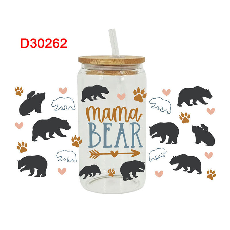 Wholesale Cartoon Chicken Monkey Diverse Animals 16oz Cup UV DTF Wraps